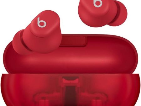 Beats Solo Buds Earbud Noise-Cancelling Bluetooth Earphones - Transparent Red Hot on Sale