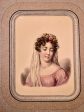 Watercolor portrait 19th Century Actrice as Flora. Cheap