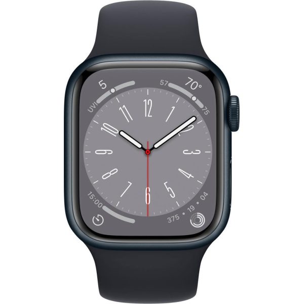 Apple Watch Series 8 (2022) GPS 45 mm - Aluminium Midnight - Sport band Black Online now