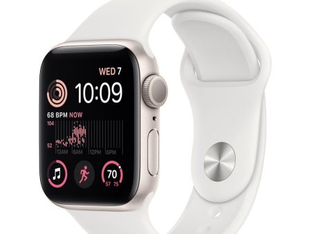 Apple Watch Series 7 (2021) GPS 41 mm - Aluminium Starlight - Sport band White Discount