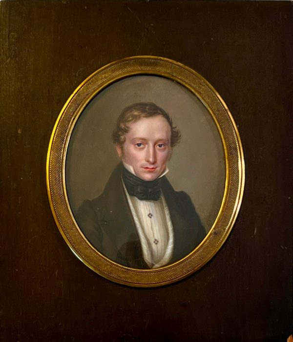 Charles PERREGAUX Miniature Portrait of a Gentleman Discount