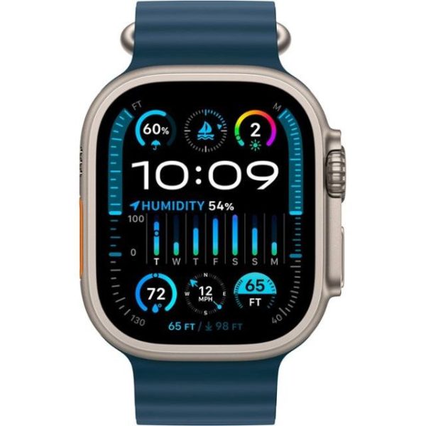 Apple Watch Ultra 2 (2023) GPS + Cellular 49 mm - Titanium Natural Titanium - Ocean band Blue Cheap