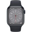 Apple Watch Series 8 (2022) GPS 41 mm - Aluminium Midnight - Sport band Black Hot on Sale