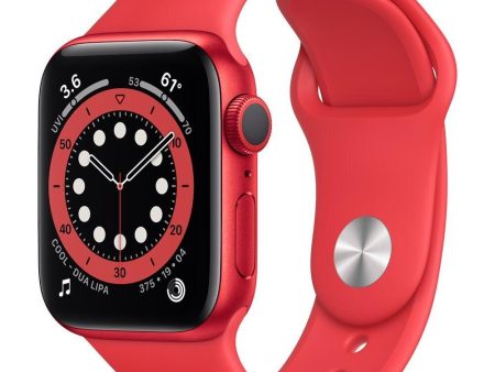 Apple Watch Series 6 (2020) GPS 40 mm - Aluminium Red - Sport band Red For Discount