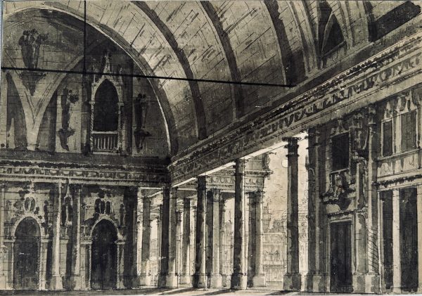 Giuseppe SPAMPANI (c.1768-1828) Architectural Capriccio Online Hot Sale