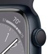 Apple Watch Series 8 (2022) GPS 41 mm - Aluminium Midnight - Sport band Black Hot on Sale