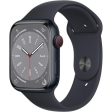 Apple Watch Series 8 (2022) GPS 45 mm - Aluminium Midnight - Sport band Black For Discount