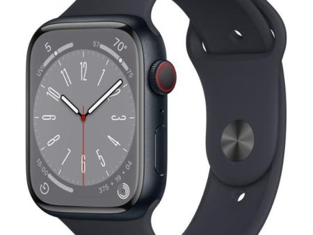 Apple Watch Series 8 (2022) GPS + Cellular 41 mm - Aluminium Midnight - Sport band Black on Sale