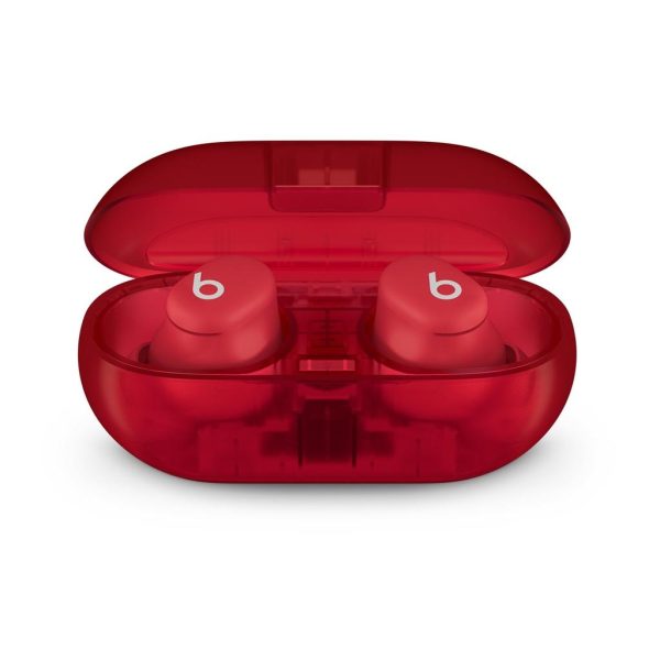 Beats Solo Buds Earbud Noise-Cancelling Bluetooth Earphones - Transparent Red Hot on Sale