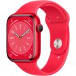 Apple Watch Series 8 (2022) GPS 41 mm - Aluminium Red - Sport band Red Sale