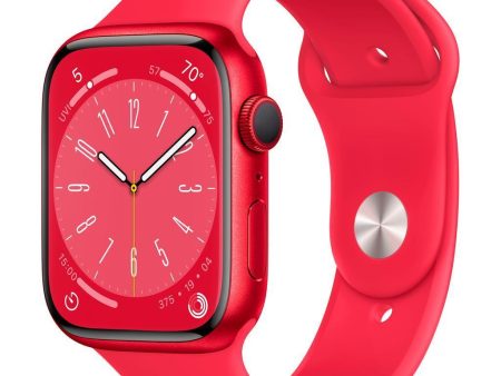 Apple Watch Series 8 (2022) GPS 41 mm - Aluminium Red - Sport band Red Sale