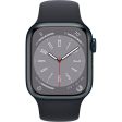 Apple Watch Series 8 (2022) GPS 45 mm - Aluminium Midnight - Sport band Black For Discount