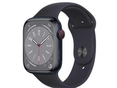 Apple Watch Series 8 (2022) GPS 41 mm - Aluminium Midnight - Sport band Black Hot on Sale