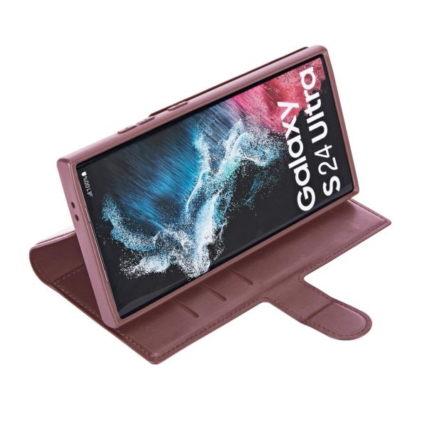 Samsung S24 Ultra case - Leather - Brown Hot on Sale