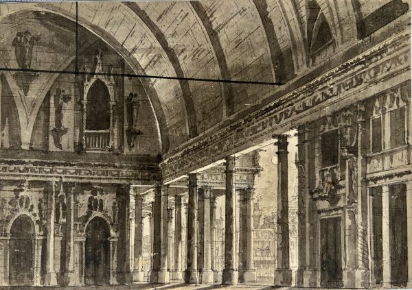 Giuseppe SPAMPANI (c.1768-1828) Architectural Capriccio Online Hot Sale