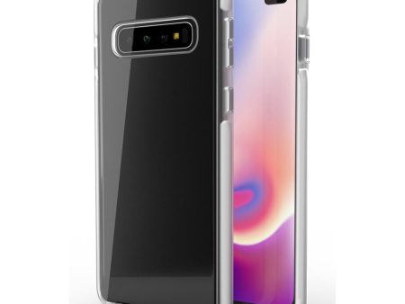 Samsung Galaxy S10E case - TPU - Clear with White Bumper Cheap