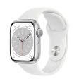 Apple Watch Series 8 (2022) GPS 45 mm - Aluminium Silver - Sport band White Online