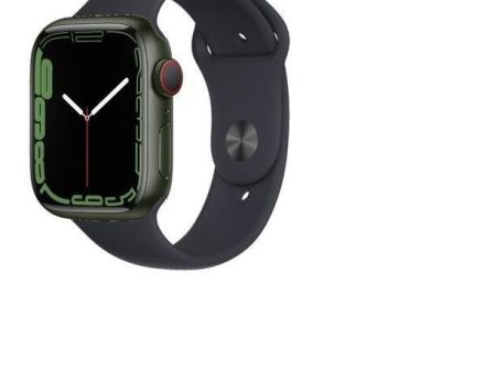 Apple Watch Series 7 (2021) GPS + Cellular 41 mm - Aluminium Green - Sport band Black For Cheap