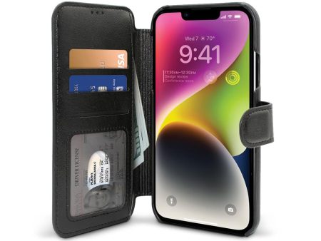 iPhone 14 Plus case - Leather - Black Online Hot Sale