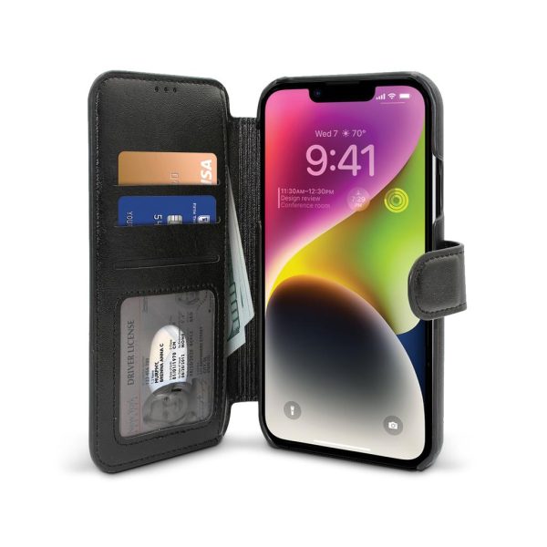 iPhone 14 Plus case - Leather - Black Online Hot Sale