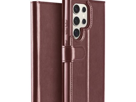 Samsung S24 Ultra case - Leather - Brown Hot on Sale