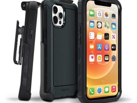 iPhone 13 Pro Max case - TPU - Rugged with Holster - Black Supply