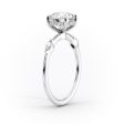 The Nicole Set With A 4.5 Carat Round Moissanite For Sale