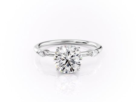 The Nicole Set With A 4 Carat Round Moissanite For Discount