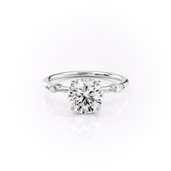 The Nicole Set With A 4 Carat Round Moissanite For Discount