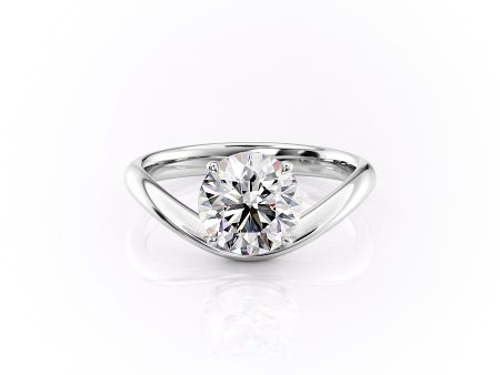 The Berta Set With A 3 Carat Round Moissanite on Sale