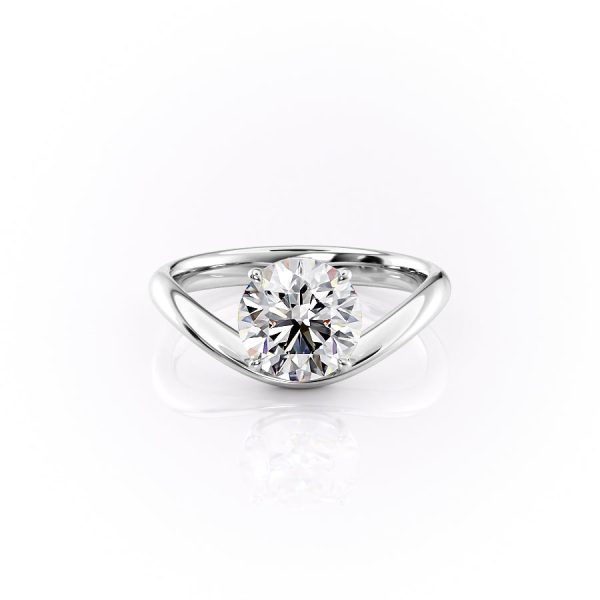 The Berta Set With A 3 Carat Round Moissanite on Sale